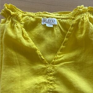 Velvet brand Bright Yellow Sleeveless Blouse - Size M